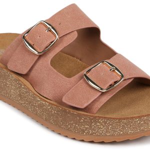Women's Double Band Footbed Slides