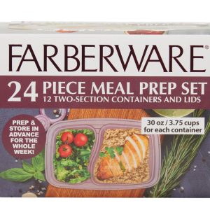 24 Pk Meal Prep Food Containers