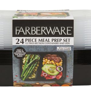 24 Pk Meal Prep Food Containers