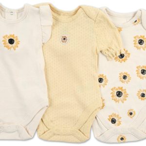 Baby Girls 3 Pk Short Sleeve Creepers