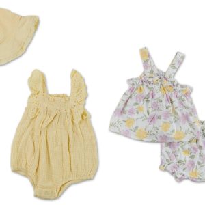 Baby Girls 4 Pc Shorts Set