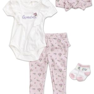 Baby Girls 4 Pc Pants Set
