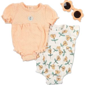 Baby Girls 3 Pc Shortsall Set