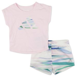 Baby Girls 2 Pc Logo Shorts Set