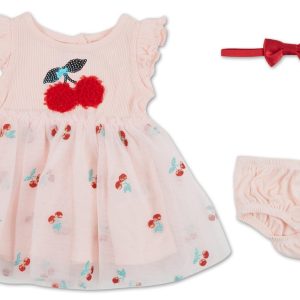 Baby Girls 3 Pc Dress Set