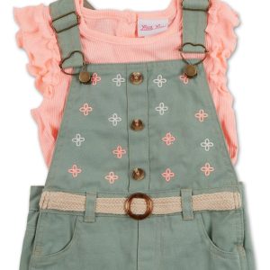 Toddler Girls 3 Pc Shortall Set
