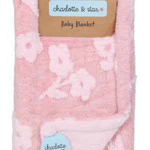 30x40 Floral Plush Baby Blanket