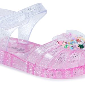 Toddler Girls Heart Glitter Jelly Sandals
