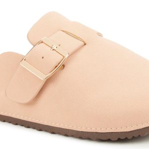 Girls Solid Faux Suede Mule