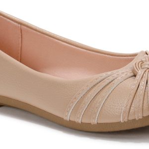 Girls Solid Knot Top Flats
