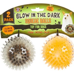 2 Pk Glow in The Dark Squeak Balls