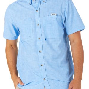 Men's Outdoor Floral Print Button Down Shirt