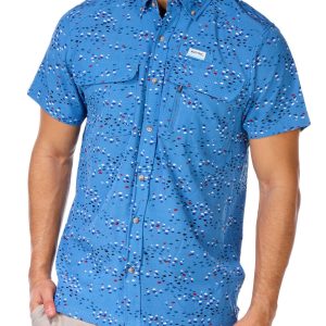 Men's Outdoor Fish Print Button Down Shirt