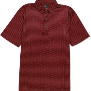 Mens Active Striped Golf Polo Shirt