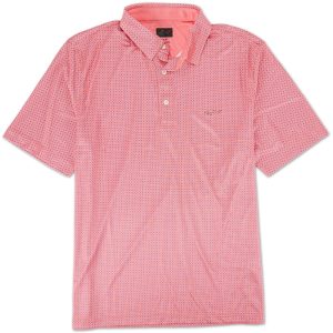 Men's Small Diamond Print Polo Shirt
