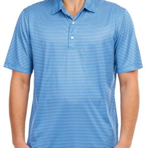 Men's Active Stripe Print Polo Shirt