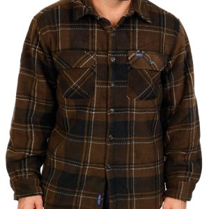 Men's Plaid Buttoned Work Jacket